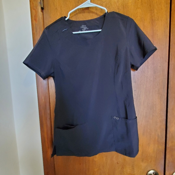 Cherokee Infinity scrub top pewter  small - Picture 3 of 4